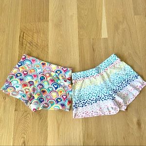 Gymboree Rainbow Hearts and Stars Cotton 2 Pairs of Shorts ❤️🧡💛💚💙💜⭐️